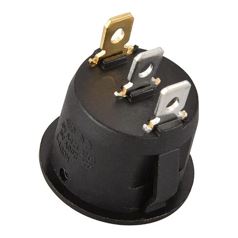 Heschen Round Rocker Switch, ON-OFF, SPST, 3 Terminals, Blue light, 6A 250VAC, 5Pack in Kuwait