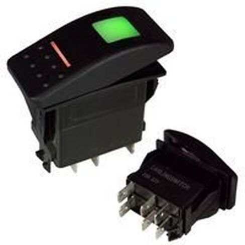 CARLING TECHNOLOGIES VLD2UHNB-AAC00-000 Switch, Rocker, DPST, 20A, Black in Kuwait
