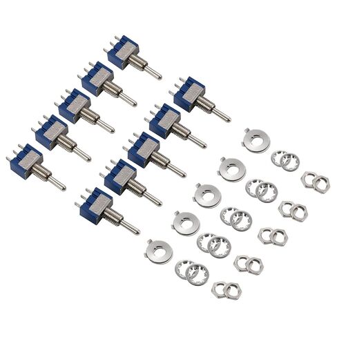 100 Pieces of 6A/125V 3A/250V ON/Off/ON 3-Terminal 3-Position SPDT Toggle Switch with Single Connector MTS-103 in Kuwait