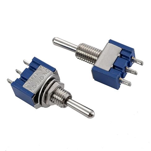 100 Pieces of 6A/125V 3A/250V ON/Off/ON 3-Terminal 3-Position SPDT Toggle Switch with Single Connector MTS-103 in Kuwait