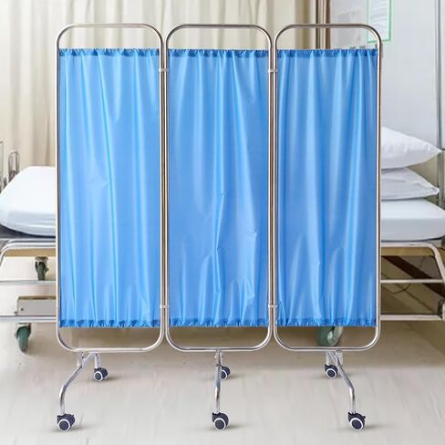 شاشة خصوصية طبية، فواصل غرف قابلة للطي بعجلات، فواصل من الفولاذ المقاوم للصدأ للمستشفيات والأجنحة، سهلة التنظيف ومتنقلة in Kuwait