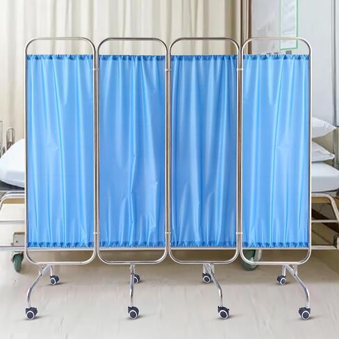 شاشة خصوصية طبية، فواصل غرف قابلة للطي بعجلات، فواصل من الفولاذ المقاوم للصدأ للمستشفيات والأجنحة، سهلة التنظيف ومتنقلة in Kuwait