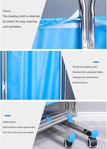 Mobile Medical Privacy Screen, 3 Panel Portable Room Divider on Wheels, 6ft Height for Healthcare, Offices, and Beauty Salons in Kuwait