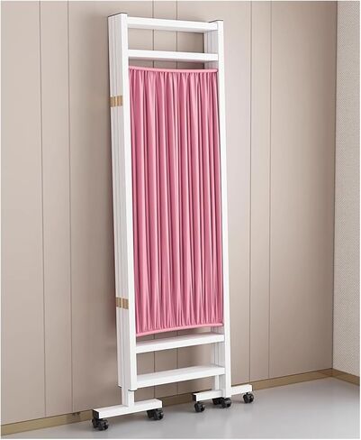 3 Panel Rolling Medical Privacy Screen on Wheels - 180cm Tall Foldable Room Separator for Clinic/Ward/Examination Room - Space Saving Temporary Wall Fencing in Kuwait