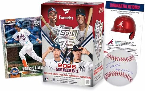 2026 Topps Series 1 Baseball Fanatics Blaster Trading Card Box (2-3 Spring Training Base Card Parallels Per Box) in Kuwait