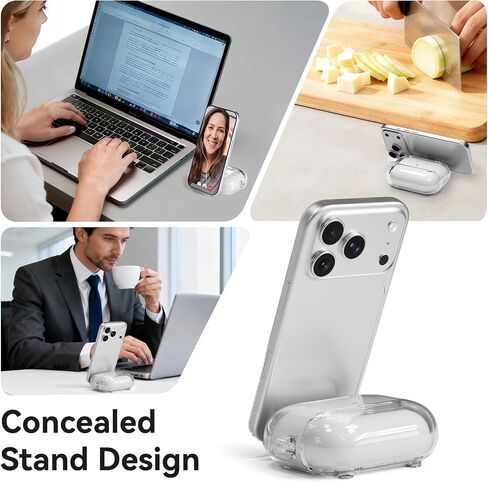 حافظة لجهاز Airpods Pro 3 حافظة شفافة ومقاومة للصدمات والسقوط لجهاز Airpods Pro 3 مع حامل الهاتف ومجموعة التنظيف، متوافقة مع MagSafe in Kuwait