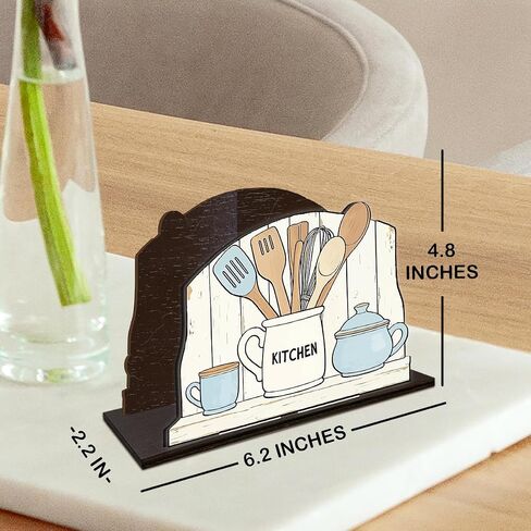 Farmhouse Kitchen Napkin Holder Decor Rustic Wooden Napkin Holder for Kitchen Bakery Decorations in Kuwait