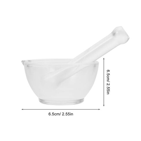 LIFKOME Thickened Base Glass Mortar and Pestle for Laboratory and Kitchen Use Stable Grinding Bowl with Smooth Surface for Spices Traditional Medicine and Chemical Experiments in Kuwait