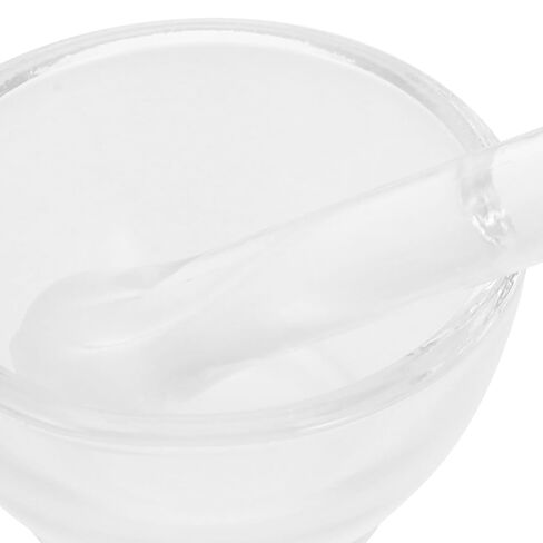 LIFKOME Thickened Base Glass Mortar and Pestle for Laboratory and Kitchen Use Stable Grinding Bowl with Smooth Surface for Spices Traditional Medicine and Chemical Experiments in Kuwait