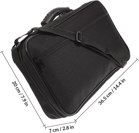 YARNOW Oboe Portable Storage Case Set, 2pcs Black Pu Leather Oboe Bag with Soft Carrying Pouch, Instrument Holder Suitable for Travel and Performance in Saudi Arabia