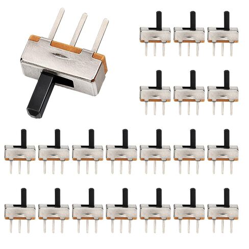 20 PCS Slide Switch Micro Switches 1P2T 2 Position, SPDT Mini Toggle Switches Vertical Panel Mount Knob for Breadboard(SS12D00) in Kuwait