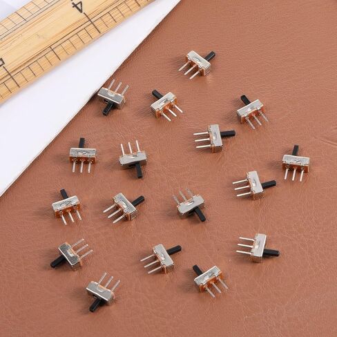 20 PCS Slide Switch Micro Switches 1P2T 2 Position, SPDT Mini Toggle Switches Vertical Panel Mount Knob for Breadboard(SS12D00) in Kuwait