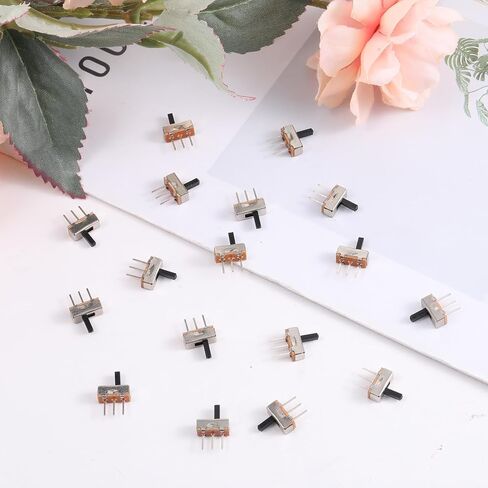 20 PCS Slide Switch Micro Switches 1P2T 2 Position, SPDT Mini Toggle Switches Vertical Panel Mount Knob for Breadboard(SS12D00) in Kuwait
