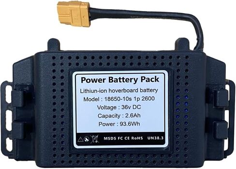 36V Hoverboard Battery Replacement 36v 2.6Ah 93.6Wh H￵￵Over￵￵Board Rechargeable Battery Pack with Case for Jetson/Hover-1/Sisigard Replacement Hoverboard Battery, Size:6.18 * 1.89 * 3.31inch in Kuwait