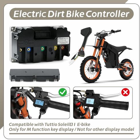Electric Dirt Bike Controller and Mainline Compatible with Tuttio Soleil01 M Button Display E-Bike, E-Motorcycle Parts Controllers Black in Kuwait