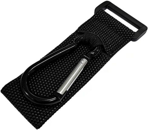 2 Piece Handlebar Hook, U-Shaped Carabiner Clip, Non-Slip Magic Tape Strap No-Drill Universal Hanger, for Bike Electric Scooter Wheelchair Shopping Cart Outdoor Storage, Black in Kuwait