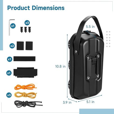 yeesport Electric Scooter Bag 5L, EVA Hard Shell Scooter Handlebar Bag Waterproof, Front Hanging Storage Pouch with Quick Release Bracket, 4 Compartments for Phone Tools E-Bike Folding Bike in Kuwait