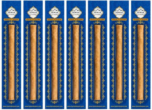 hazza Miswak Sticks for Teeth – Natural Toothbrush Stick for Oral Care & Whiter-Looking Teeth, Unisex, 8-Inch, Travel-Ready (Large, 3 Piece) in Kuwait