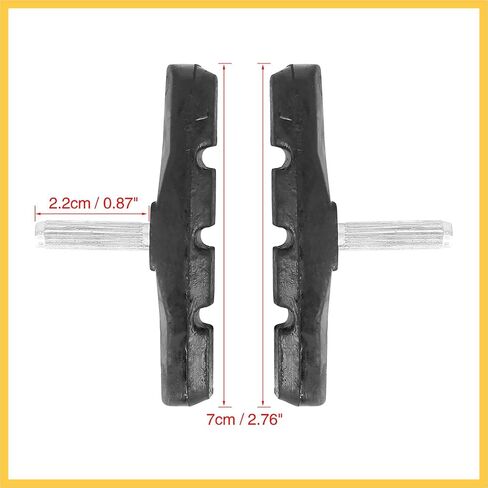 2 Pair Cantilever Bike Brake Pads Bicycle Block Shoes Pads Threadless Post Mountain Bike MTB 70mm in Kuwait
