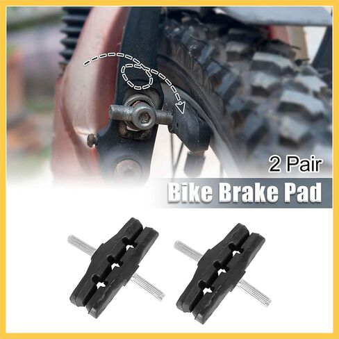 2 Pair Cantilever Bike Brake Pads Bicycle Block Shoes Pads Threadless Post Mountain Bike MTB 70mm in Kuwait