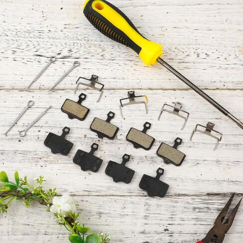 4 Pairs Bike Brake Pads, Resin Semi-Metal Bicycle Disc Brake Pads Replacement Compatible with Sram Brake Pads Avid Elixir E1 E3 E5 E7 E9 ER CR XO XX DB1 DB3 DB5 in Kuwait