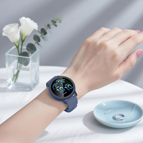 حافظة مكونة من 6 قطع لجهاز Garmin Vivoactive 6 مع واقي شاشة من الزجاج المقوى، غطاء واقٍ صلب مقاوم للصدمات من البولي كربونات متوافق مع Garmin Vivoactive 6 in Kuwait