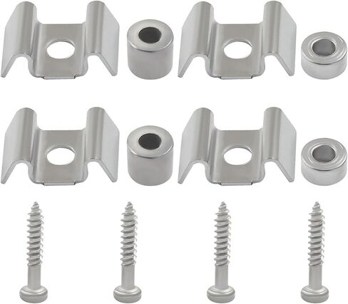 4 Pack Silver Guitar String Tree Metal Guides Retainer Replacement with Screws, Compatible with Fender Strat, Tele Style Electric Guitars in Kuwait