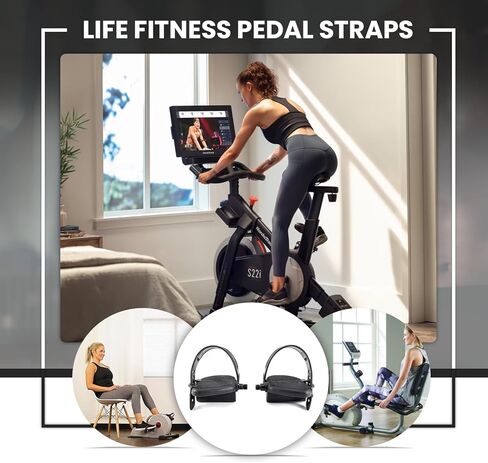 أحزمة دواسة القدم من Hydra Fitness Exchange - أحزمة دواسة مطاطية قابلة للتعديل لممارسة الدراجة والدراجات - تعمل مع مسار Schwin Pro-Form Nordic - مجموعة أزواج in Kuwait