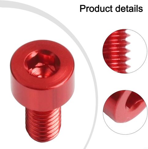 Electric Guitar Hexagonal Locking String Nut Screws for Floyd Rose Tremolo Bridge, 3-Pack, Aluminum Alloy, Black/Gold/Blue/Red(Red) in Kuwait