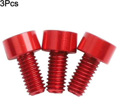 Electric Guitar Hexagonal Locking String Nut Screws for Floyd Rose Tremolo Bridge, 3-Pack, Aluminum Alloy, Black/Gold/Blue/Red(Red) in Kuwait