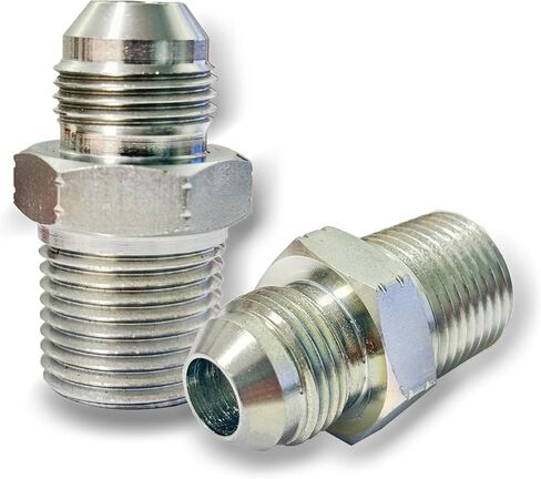 1/2" JIC Male x 1/2" NPT Male Hydraulic fitting, Carbon Steel SAE 37°Flare Pipe Adapter Tube Fitting Straight Union Connector in Kuwait