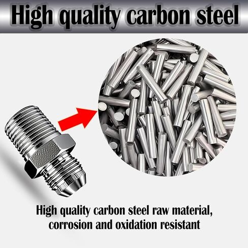 1/2" JIC Male x 1/2" NPT Male Hydraulic fitting, Carbon Steel SAE 37°Flare Pipe Adapter Tube Fitting Straight Union Connector in Kuwait