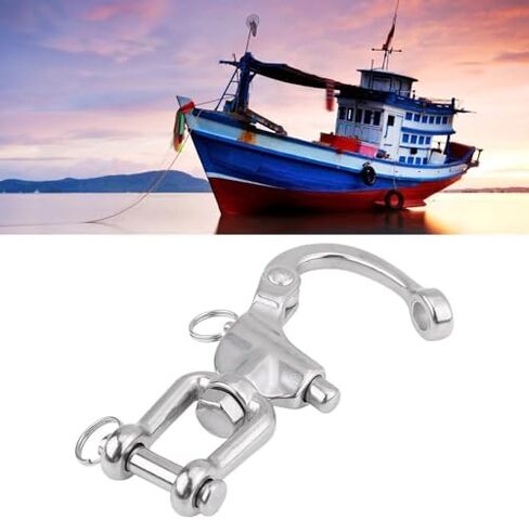 5 Inch 316 Stainless Steel Jaw Swivel Snap Shackle –Heavy Duty Marine Grade Hardware Quick Release Pin for Spinnaker Halyard in Kuwait