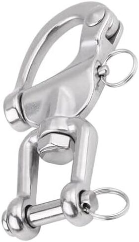 5 Inch 316 Stainless Steel Jaw Swivel Snap Shackle –Heavy Duty Marine Grade Hardware Quick Release Pin for Spinnaker Halyard in Kuwait