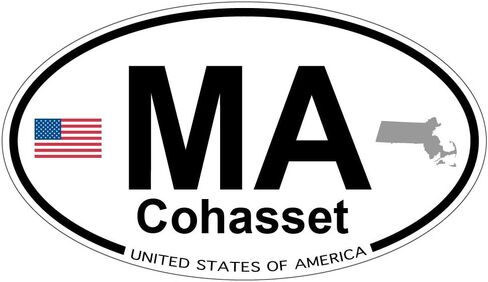 Cohasset, Massachusetts Oval Sticker in Kuwait
