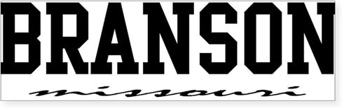 CafePress Branson, Missouri 10"x3" Rectangle Vinyl Bumper Sticker Car Decal in Kuwait