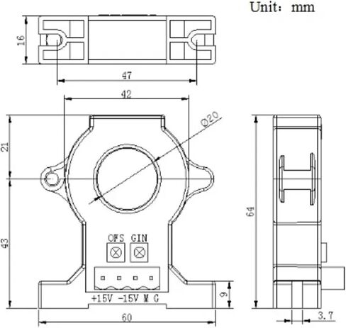 Open Type Sensor Current Transformer for Meters with 4V/5V Output Effect Transducer AHKC-EKA in Kuwait