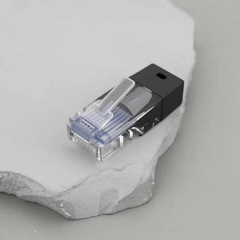 قطعتان من موصلات RJ45 مع مقاومة إنهاء 120 أوم، باللون الأسود، لاختبار الدائرة القصيرة لاتصال الخط in Kuwait
