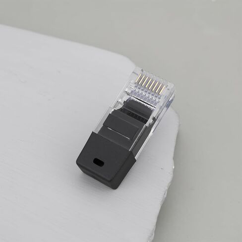 قطعتان من موصلات RJ45 مع مقاومة إنهاء 120 أوم، باللون الأسود، لاختبار الدائرة القصيرة لاتصال الخط in Kuwait