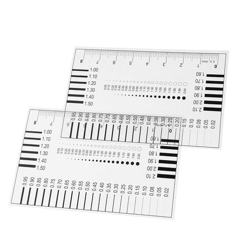 Luxshiny 2pcs Precision Flaw Detection Ruler with Double-Sided Laminated Film, Spot and Line Measurement Tool for Surface Defect, Crack Width Inspection, and Appearance Measurement in Kuwait