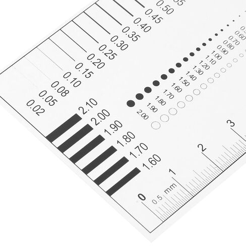 Luxshiny 2pcs Precision Flaw Detection Ruler with Double-Sided Laminated Film, Spot and Line Measurement Tool for Surface Defect, Crack Width Inspection, and Appearance Measurement in Kuwait
