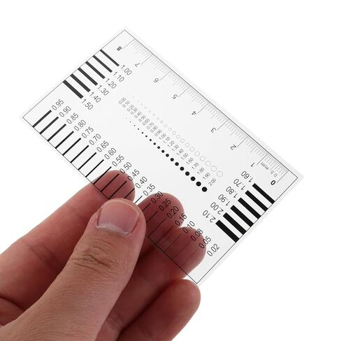 Luxshiny 2pcs Precision Flaw Detection Ruler with Double-Sided Laminated Film, Spot and Line Measurement Tool for Surface Defect, Crack Width Inspection, and Appearance Measurement in Kuwait