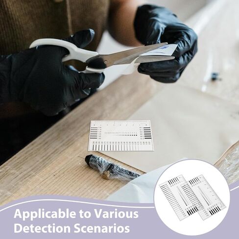 Luxshiny 2pcs Precision Flaw Detection Ruler with Double-Sided Laminated Film, Spot and Line Measurement Tool for Surface Defect, Crack Width Inspection, and Appearance Measurement in Kuwait