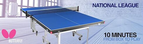 Butterfly National League 25 Table Tennis Table | 10 Minute Quick Assembly Ping Pong Table | 25mm Indoor Top | Tournament Grade in Kuwait