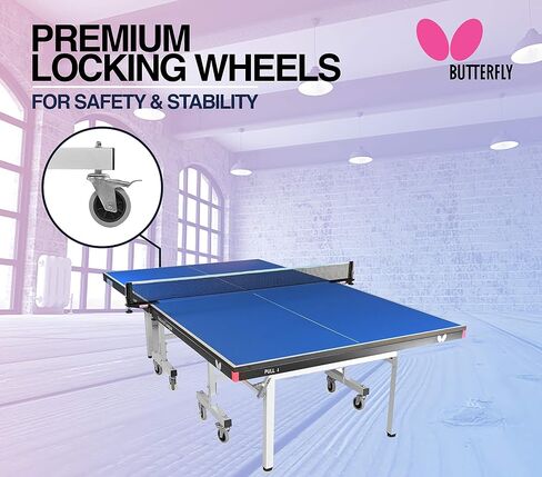Butterfly National League 25 Table Tennis Table | 10 Minute Quick Assembly Ping Pong Table | 25mm Indoor Top | Tournament Grade in Kuwait