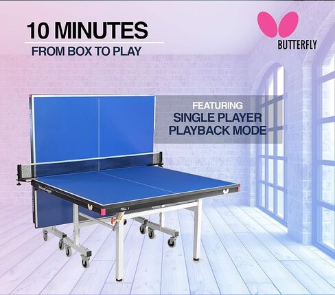 Butterfly National League 25 Table Tennis Table | 10 Minute Quick Assembly Ping Pong Table | 25mm Indoor Top | Tournament Grade in Kuwait
