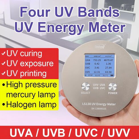 LS138 مقياس كثافة الأشعة فوق البنفسجية بأربع قنوات UVA UVB UVC UVV مقياس الطاقة عالي الدقة مقياس الأشعة فوق البنفسجية in Kuwait