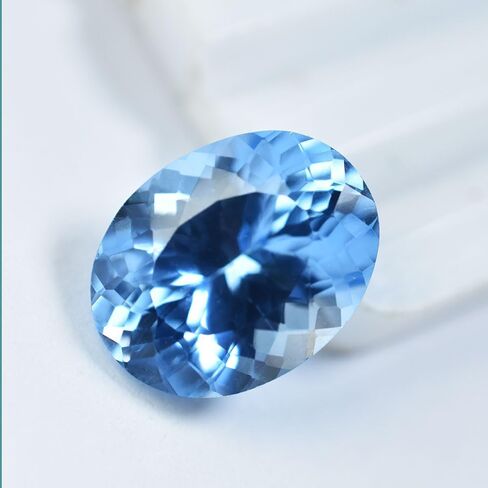 9.5 Ct Oval Cut Authentic Certified Blue Sapphire Natural Gemstone For Art Use in Kuwait