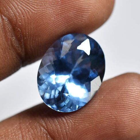 9.5 Ct Oval Cut Authentic Certified Blue Sapphire Natural Gemstone For Art Use in Kuwait