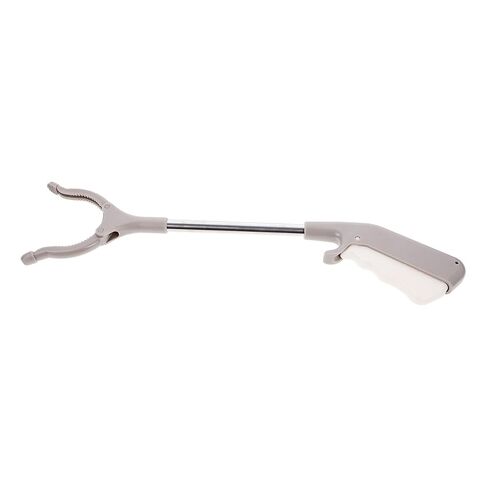 60cm Heavy-Duty Stainless Steel Garbage Grabber Clip Thickened Plastic Clamp, Outdoor Trash Picker Tool for Rubbish Collection and Sanitation Cleanup in Kuwait
